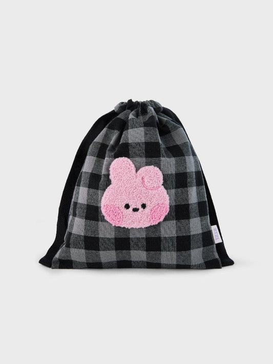 BT21 COOKY Mini Basic Check String Pouch