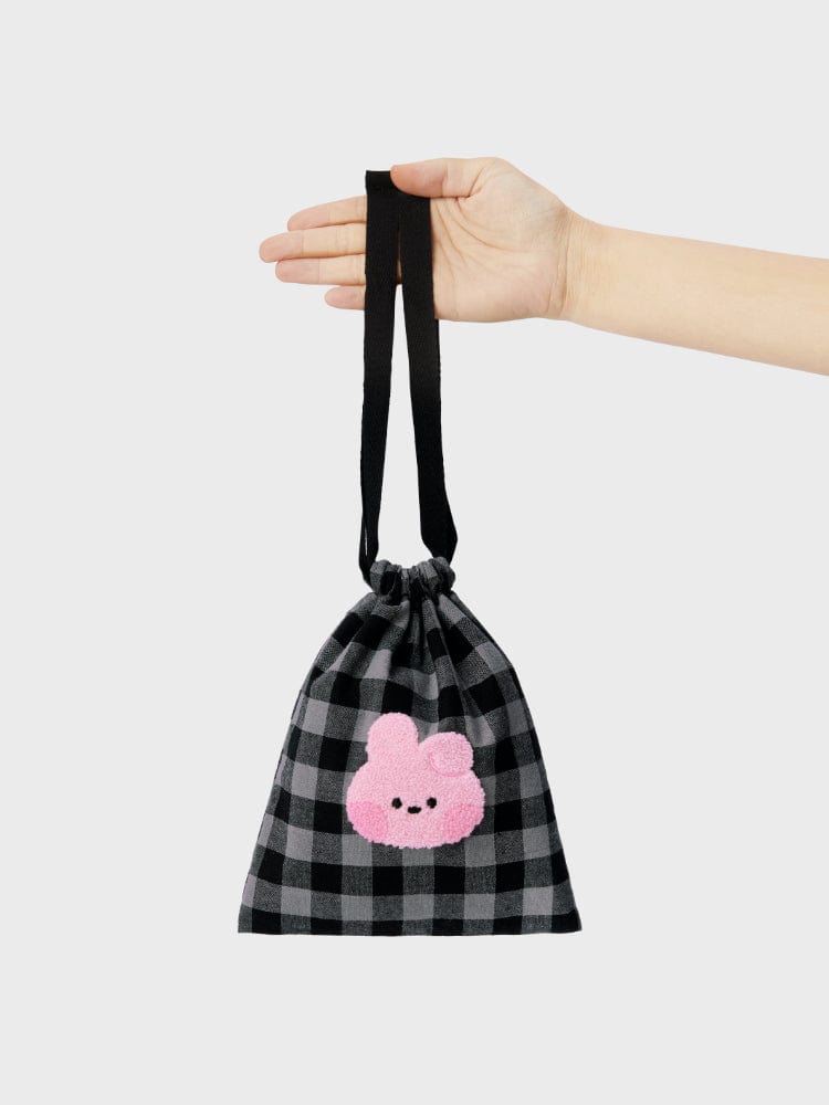 BT21 COOKY Mini Basic Check String Pouch