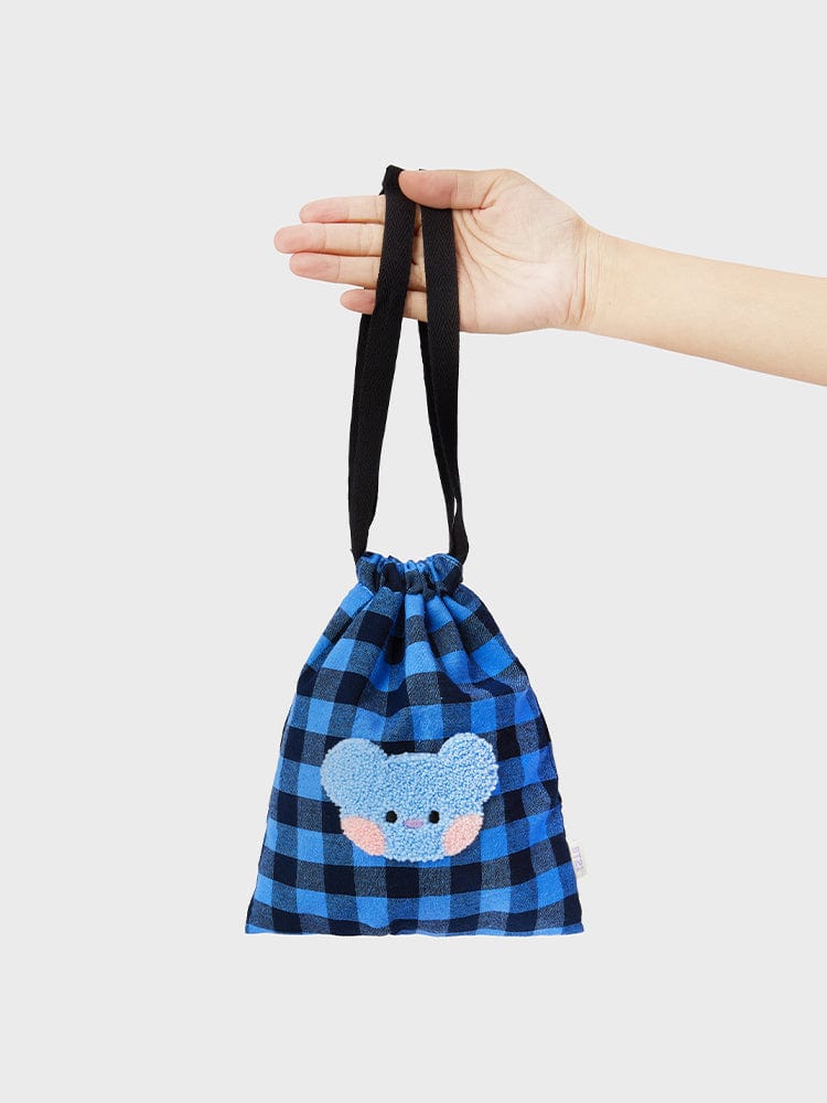 BT21 KOYA Mini Basic Check String Pouch