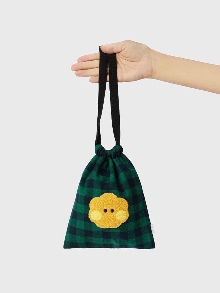 BT21 SHOOKY Mini Basic Check String Pouch