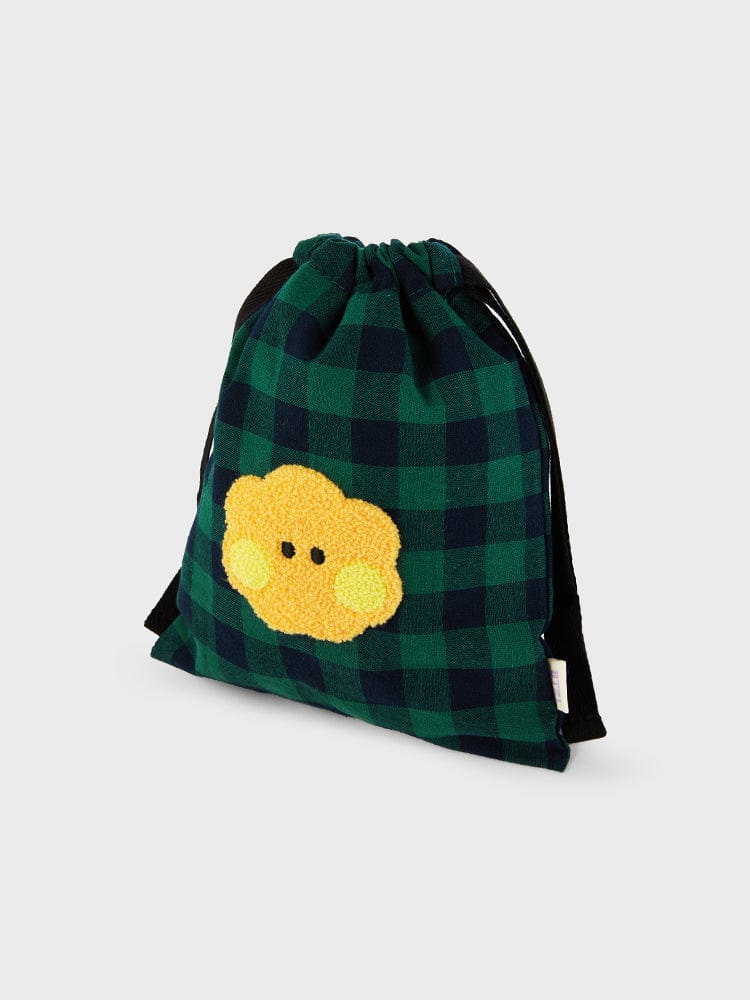 BT21 SHOOKY Mini Basic Check String Pouch