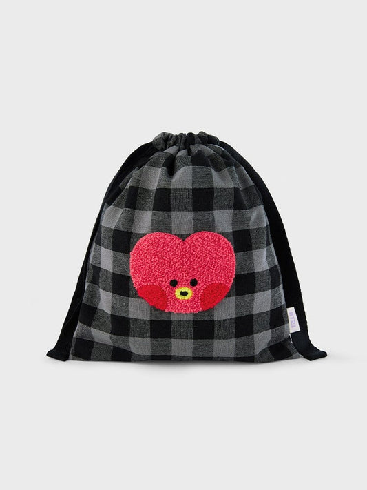 BT21 TATA Mini Basic Check String Pouch