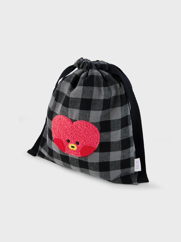 BT21 TATA Mini Basic Check String Pouch