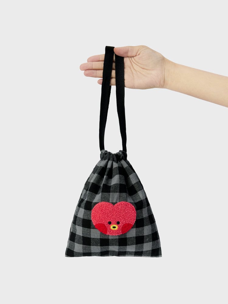 BT21 TATA Mini Basic Check String Pouch