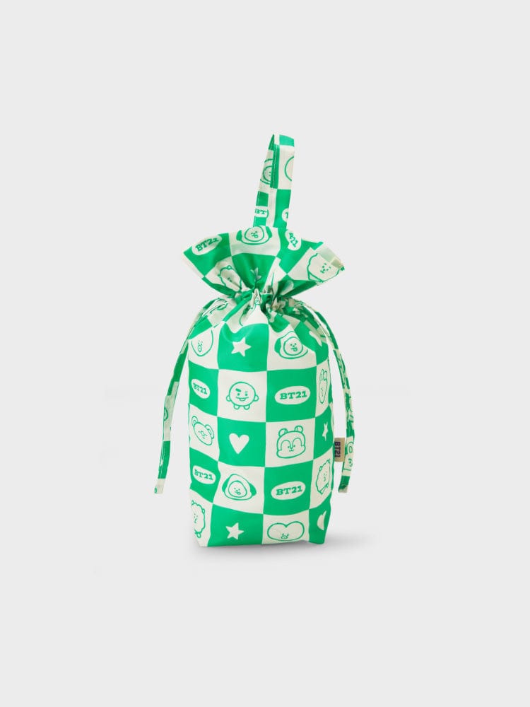 BT21 2023 F/W Travel ACC Green Resizable Bottle Bag