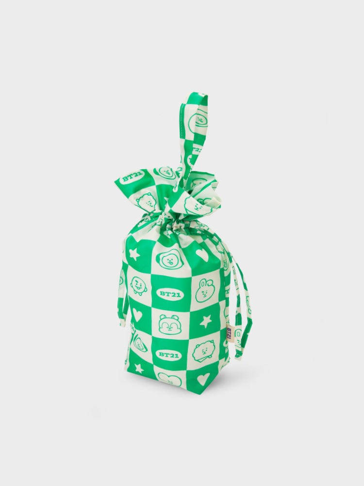 BT21 2023 F/W Travel ACC Green Resizable Bottle Bag
