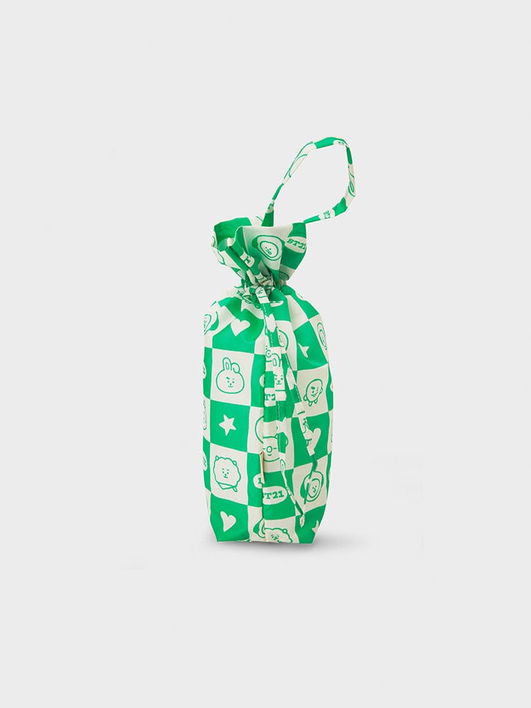 BT21 2023 F/W Travel ACC Green Resizable Bottle Bag