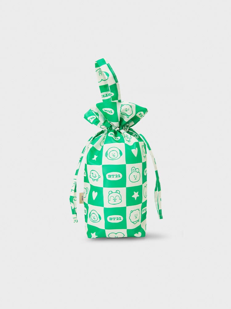 BT21 2023 F/W Travel ACC Green Resizable Bottle Bag