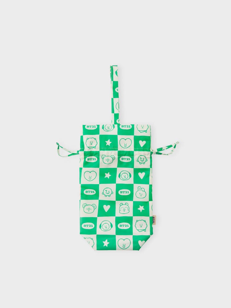 BT21 2023 F/W Travel ACC Green Resizable Bottle Bag