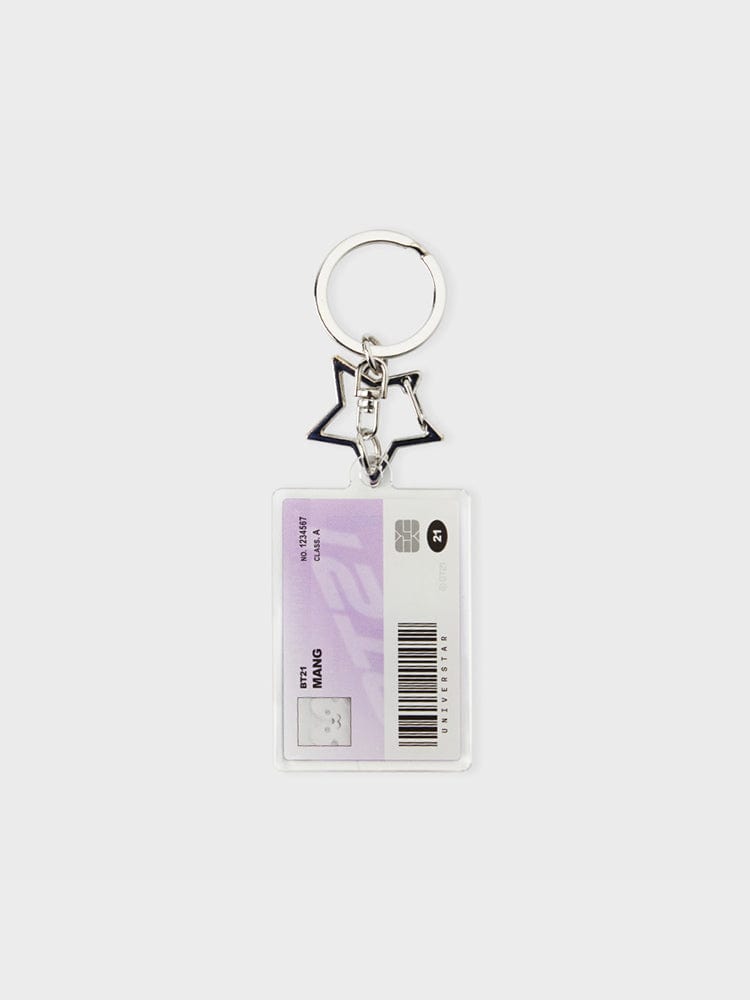 BT21 MANG Silver Edition ID Card Acrylic Keyring