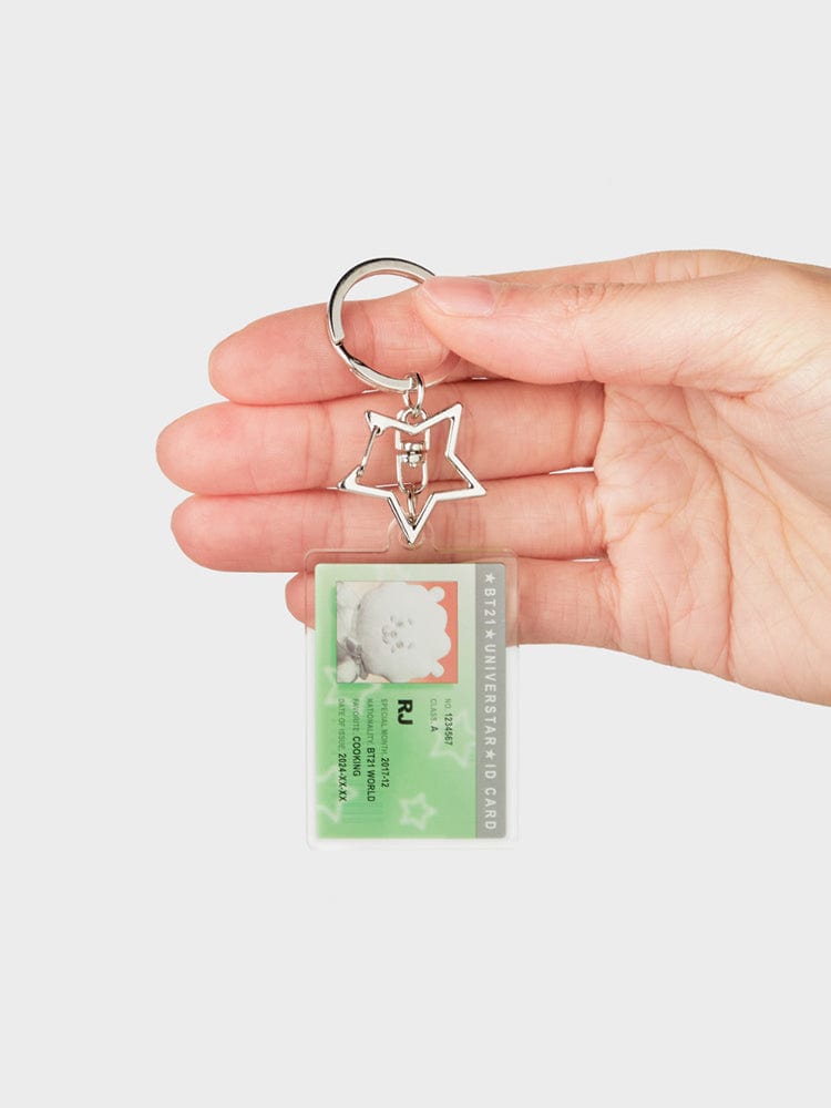 BT21 RJ Silver Edition ID Card Acrylic Key Ring