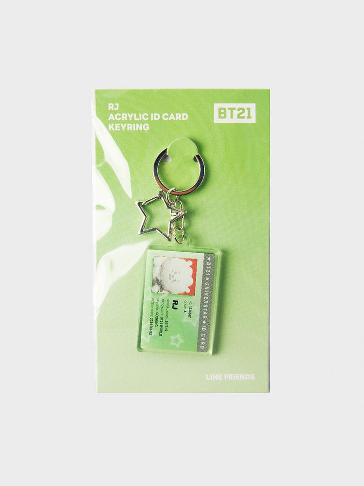 BT21 RJ Silver Edition ID Card Acrylic Key Ring