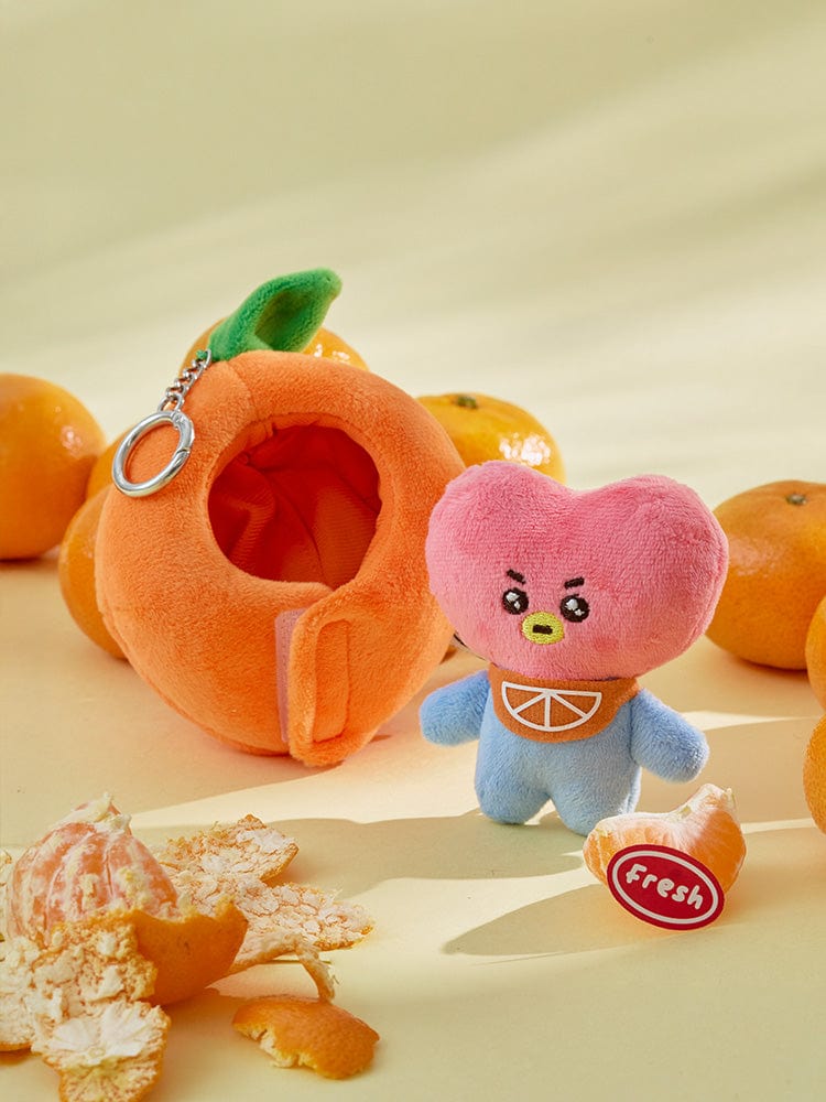 BT21 TATA Baby Orange Party Doll Key Ring