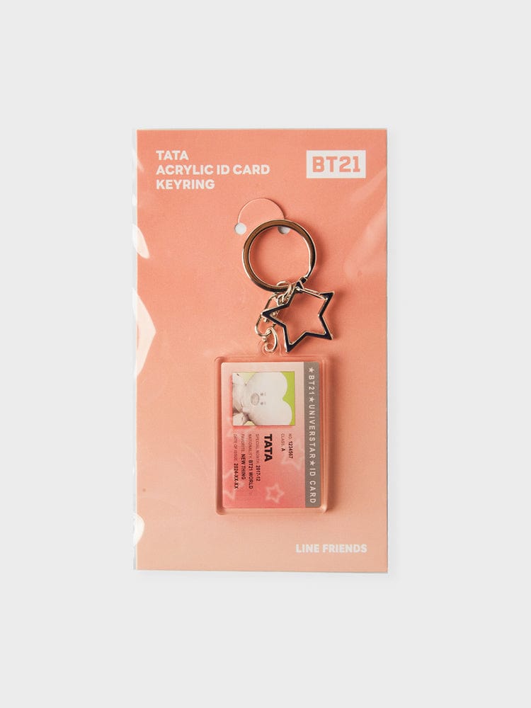 BT21 TATA Silver Edition ID Card Acrylic Keyring