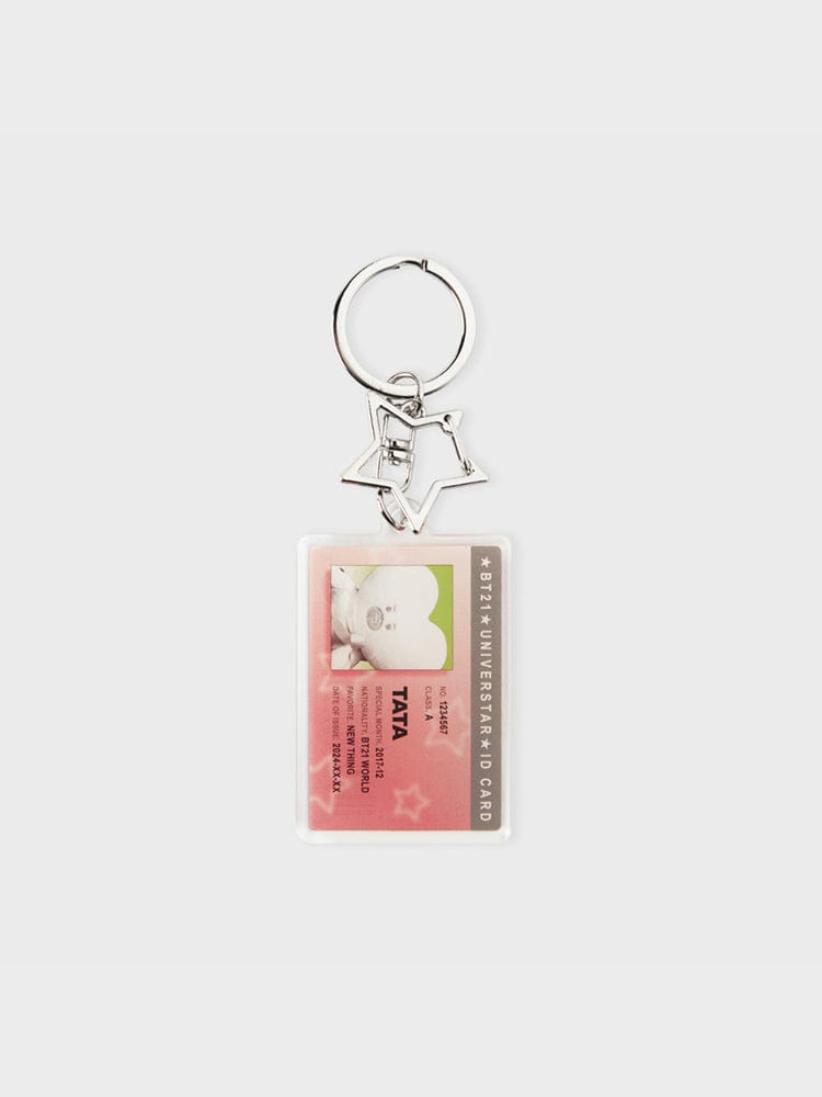 BT21 TATA Silver Edition ID Card Acrylic Keyring