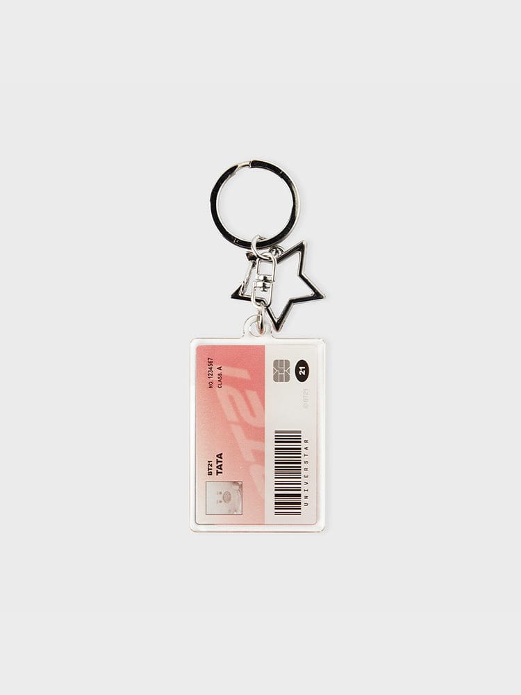 BT21 TATA Silver Edition ID Card Acrylic Keyring