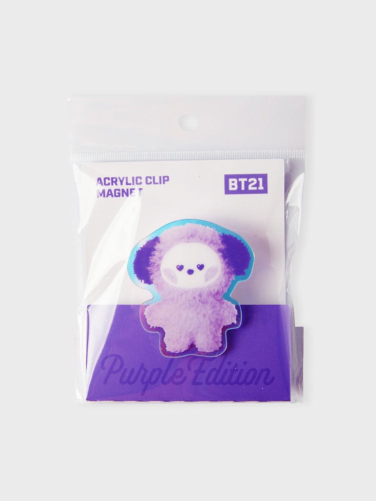 BT21 CHIMMY Purple of Wish Edition Mini Acrylic Clip Magnet