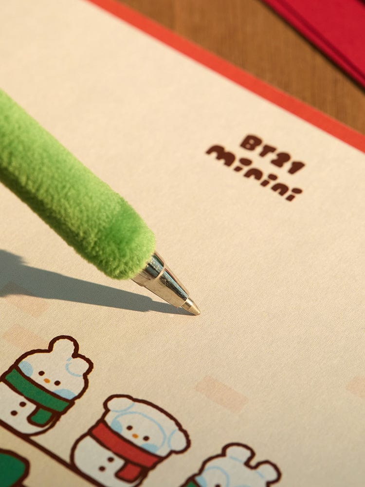 BT21 COOKY Mini Mini Pretty Holiday Snowman Doll Gel Pen