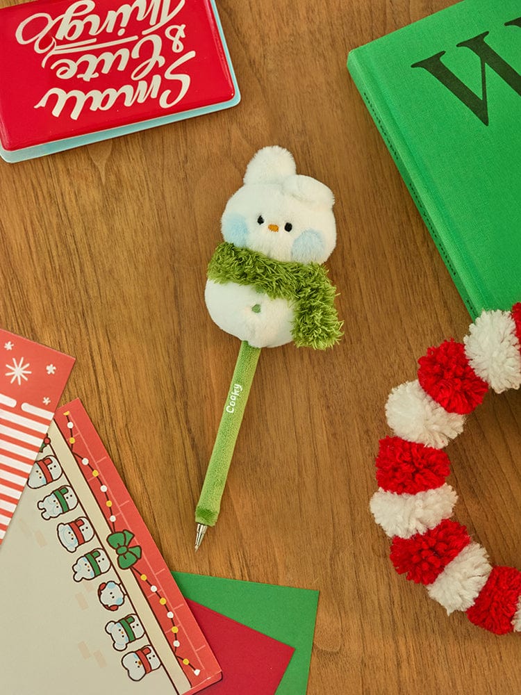 BT21 COOKY Mini Mini Pretty Holiday Snowman Doll Gel Pen