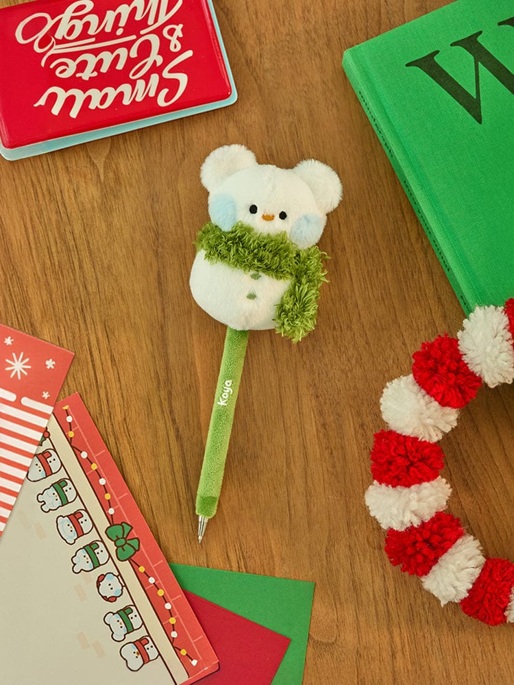 BT21 KOYA Mini Mini Mini Petit Holiday Snowman Doll Gel Pen