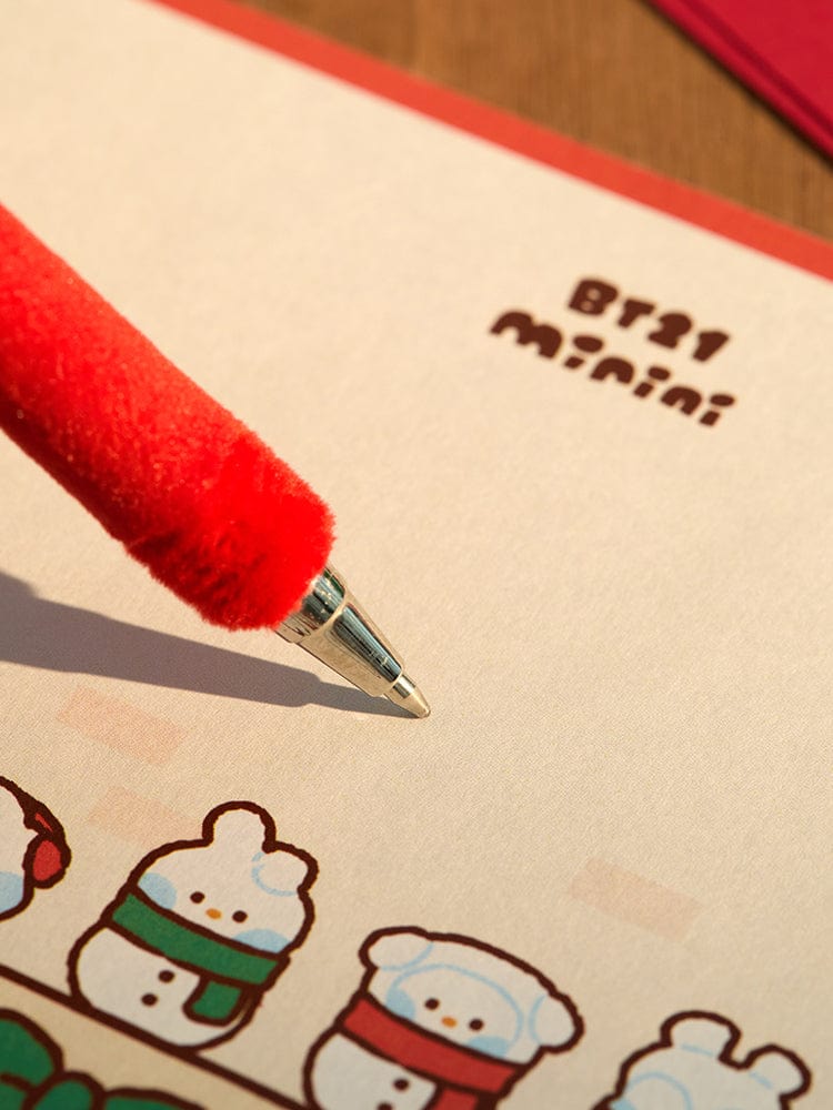 BT21 RJ Mini Mini Mini Petty Holiday Snowman Doll Gel Pen
