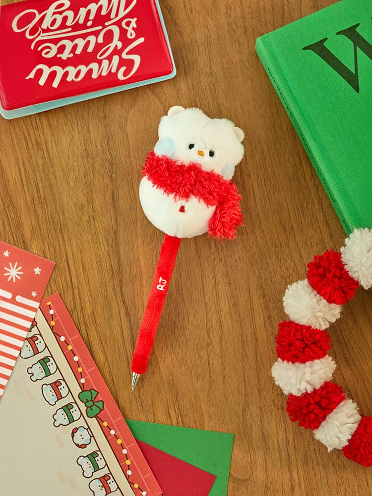 BT21 RJ Mini Mini Mini Petty Holiday Snowman Doll Gel Pen