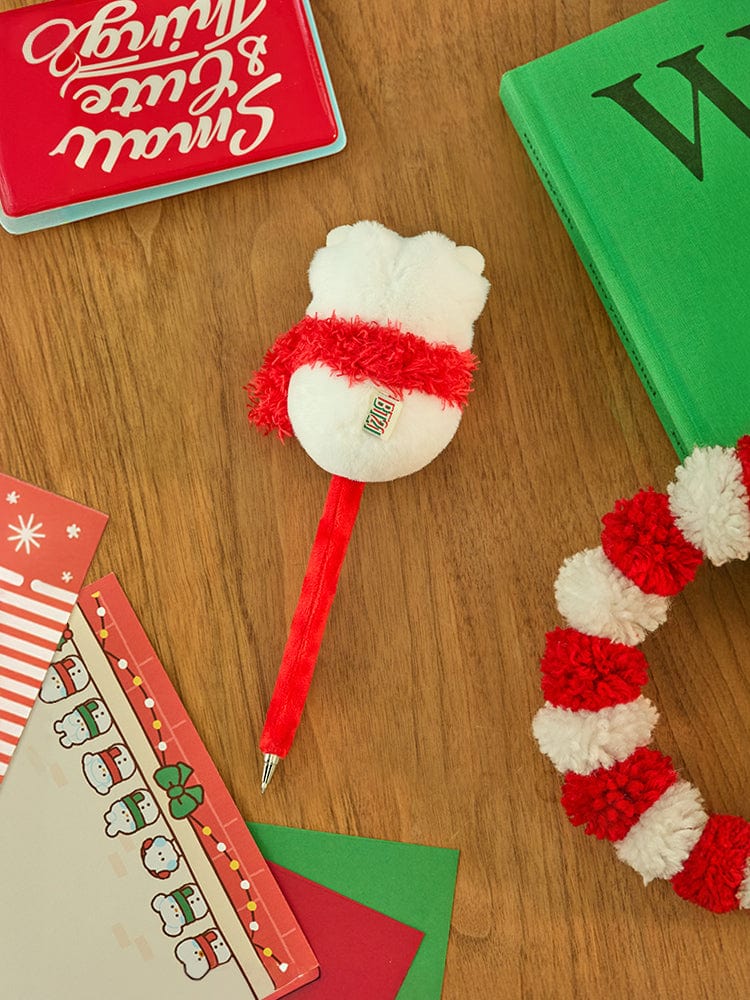 BT21 RJ Mini Mini Mini Petty Holiday Snowman Doll Gel Pen