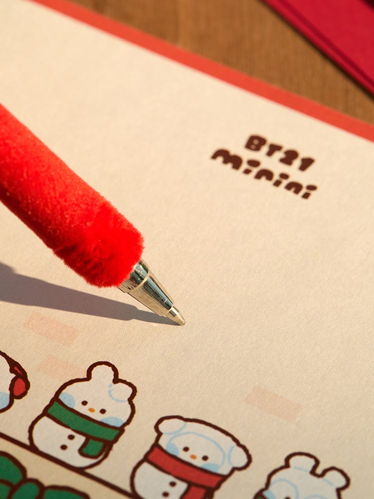BT21 SHOOKY Mini Mini Mini Petit Holiday Snowman Doll Gel Pen