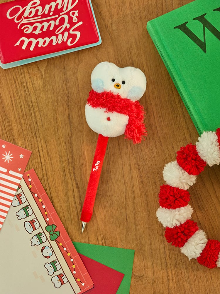 BT21 TATA Mini Mini Petty Holiday Snowman Doll Gel Pen
