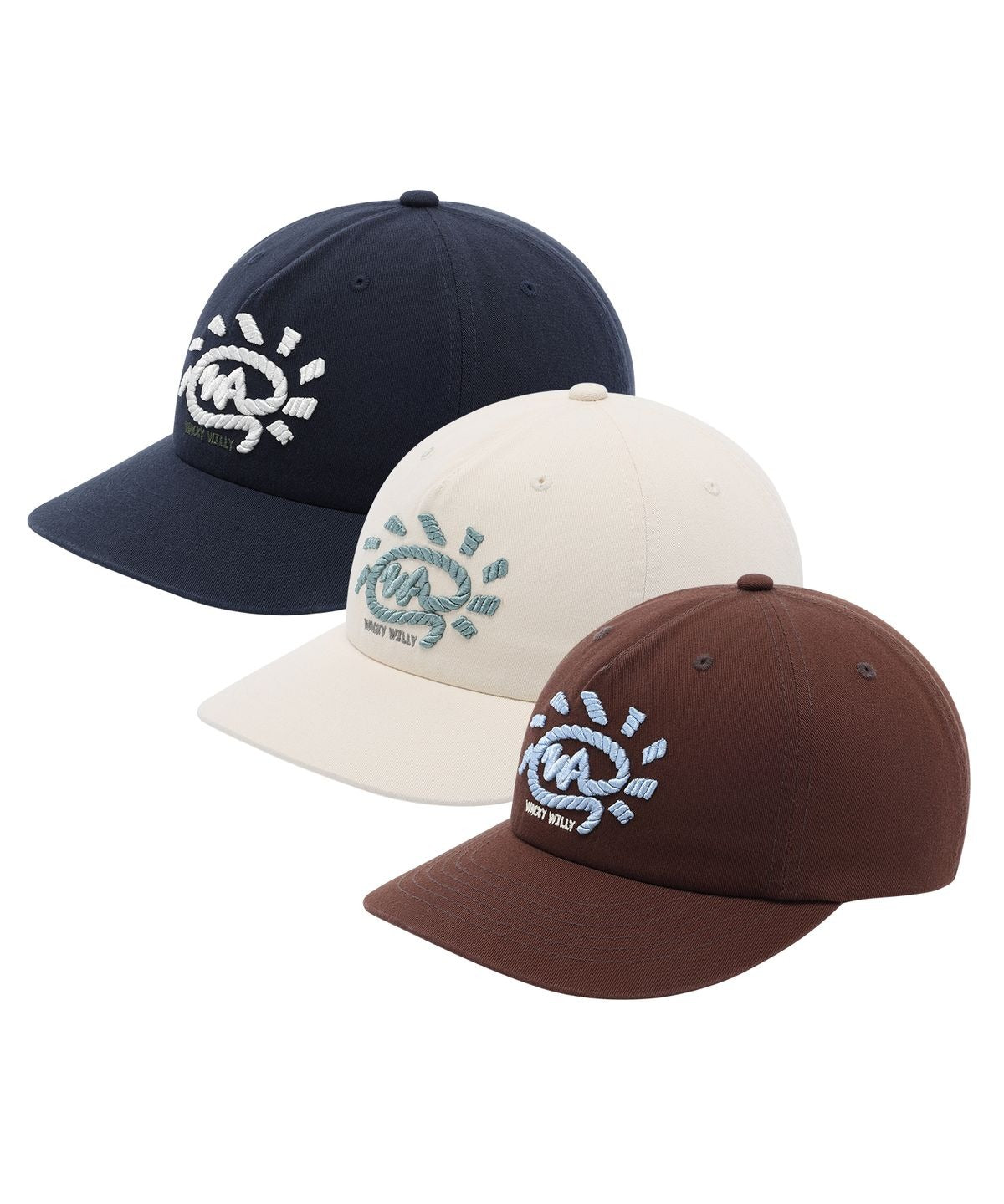 ★[NCT TEN Worn]【WACKY WILLY】rope embroidered trucker cap (3 colors)
