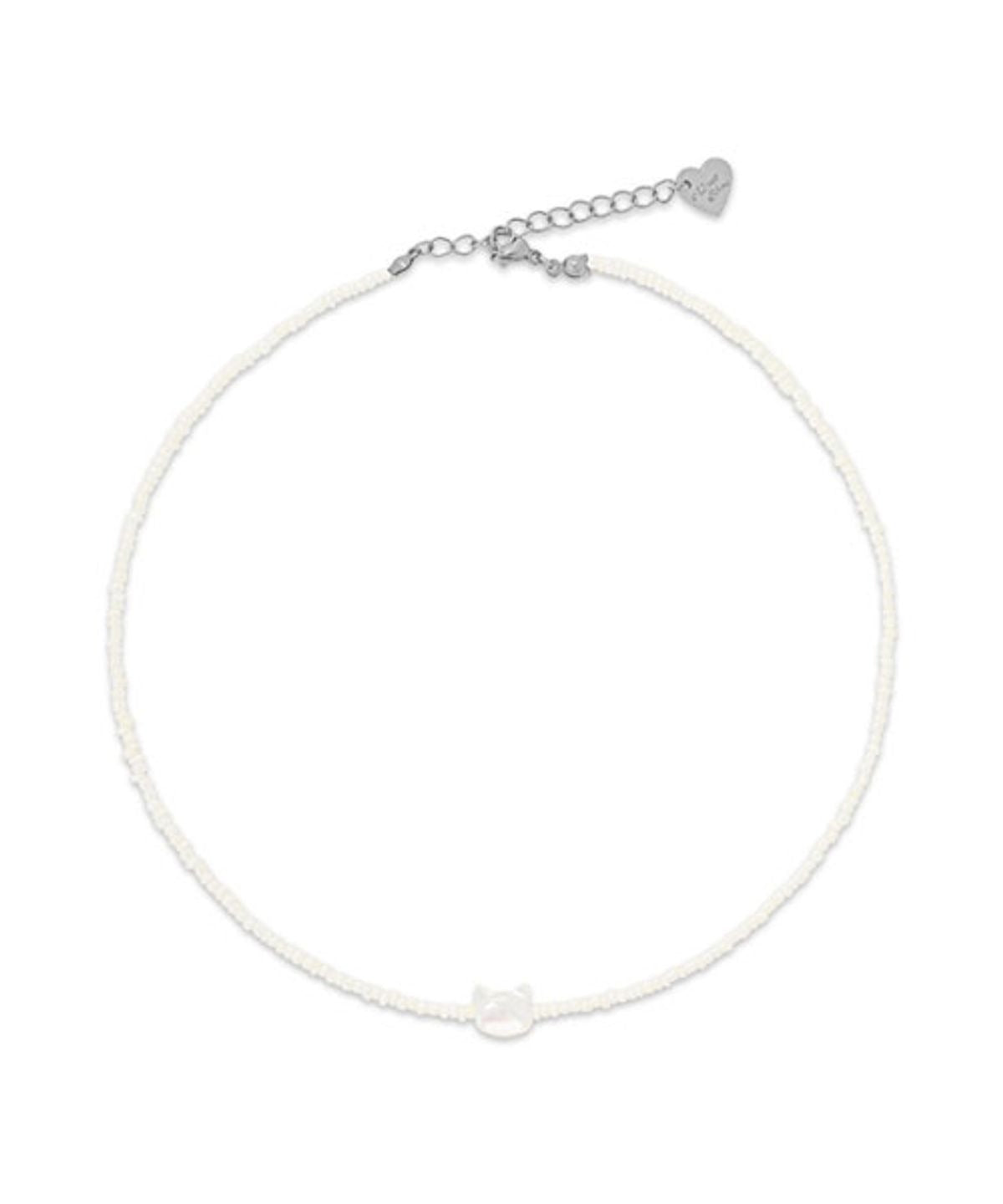 ★[THE BOYZ Q Worn] 【ALMOSTBLUE】Kitty Pearl Necklace