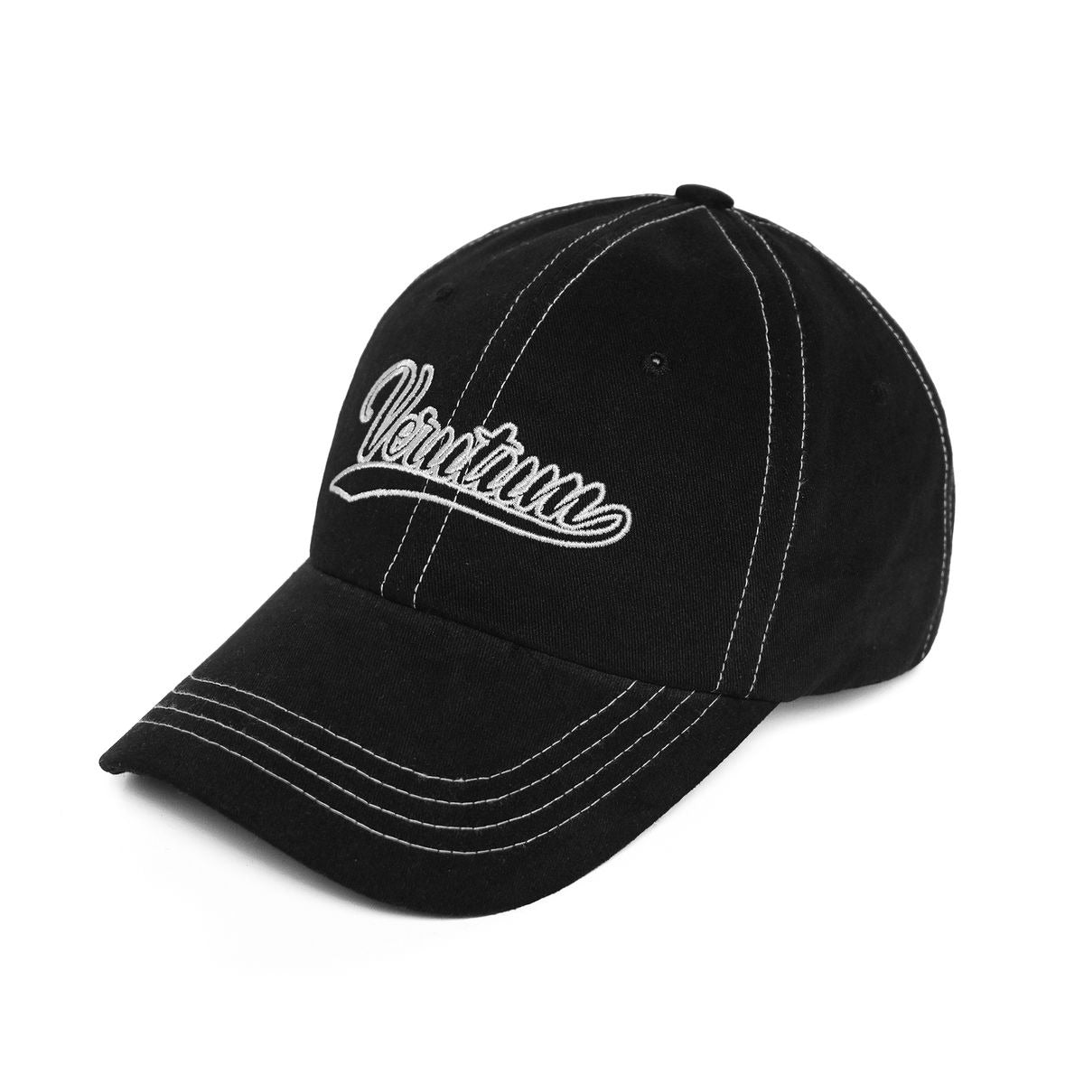 ★[SEVENTEEN Seungkwan Worn] 【VERUTUM】Wave Logo Pigment Stitch Ball Cap Black