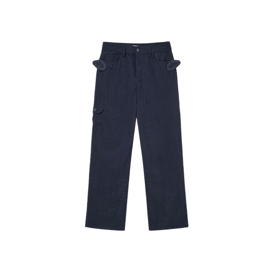 AEAE Cinnamoroll Corduroy Pocket Pants Navy