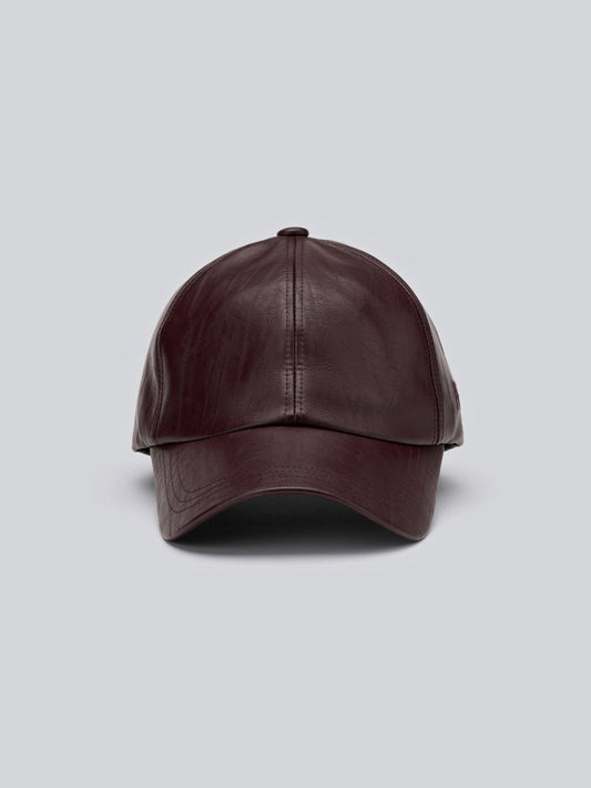 25FW_NONYMOUS AA SYNTHETIC LEATHER CAP - WINE (ABNHBC0060WI)