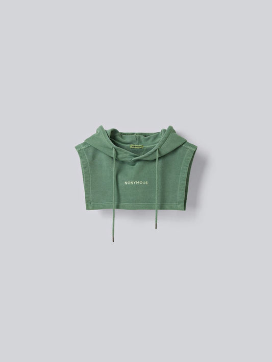 25FW_NONYMOUS AA FADING HOOD CAPE - T/GREEN (ABNAHC0010TG)