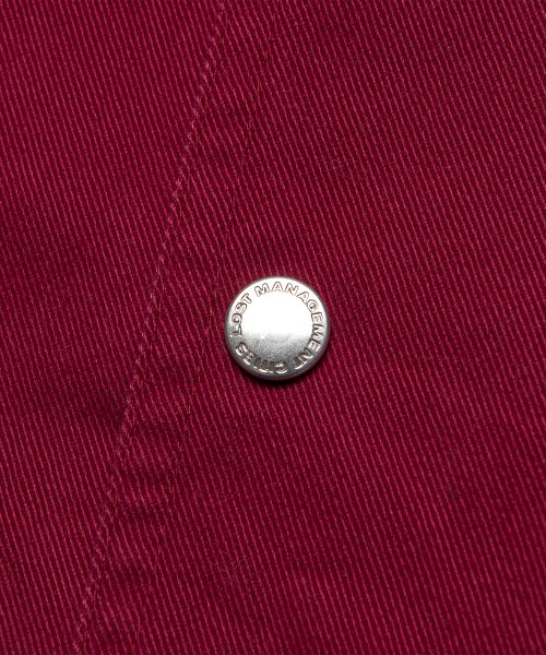 LMC OVAL WASHED BASEBALL JACKET burgundy