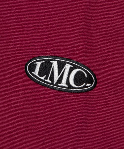 LMC OVAL WASHED BASEBALL JACKET burgundy