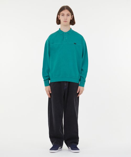 LMC OVERDYED CLASSIC COLLAR SWEATSHIRT teal
