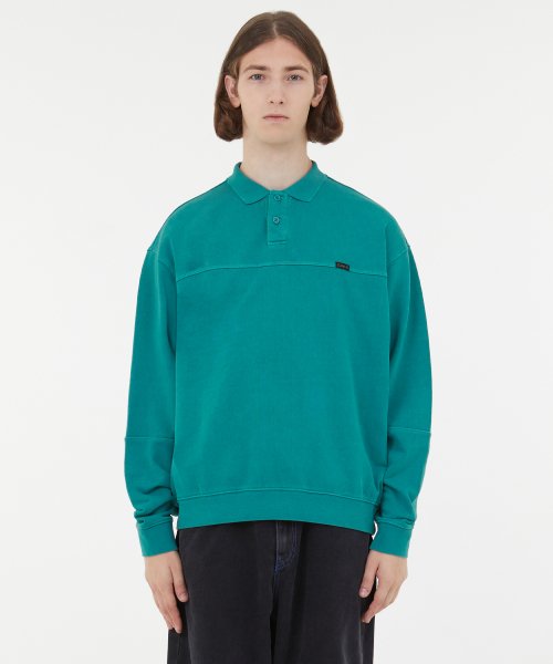 LMC OVERDYED CLASSIC COLLAR SWEATSHIRT teal