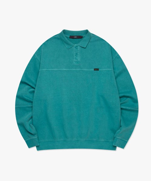 LMC OVERDYED CLASSIC COLLAR SWEATSHIRT teal