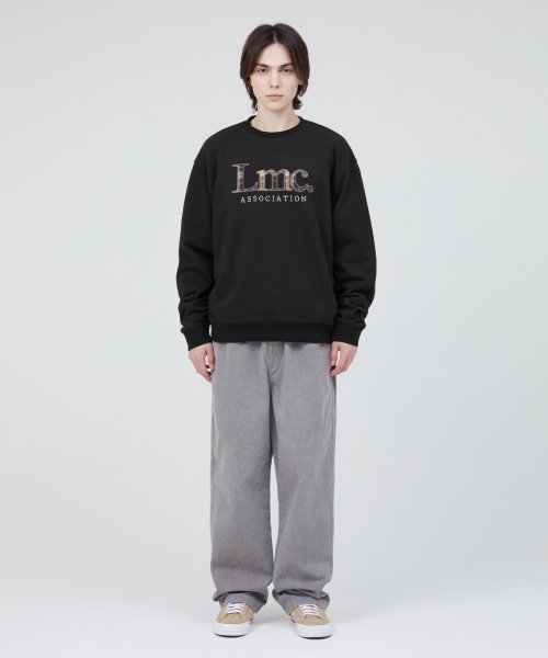 LMC PLAID APPLIQUE SWEATSHIRT black