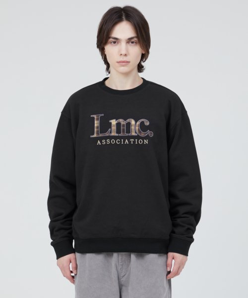 LMC PLAID APPLIQUE SWEATSHIRT black
