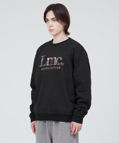 LMC PLAID APPLIQUE SWEATSHIRT black