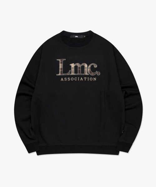 LMC PLAID APPLIQUE SWEATSHIRT black