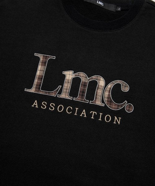 LMC PLAID APPLIQUE SWEATSHIRT black