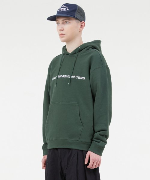 CAPITAL LOGO HOODIE dark green