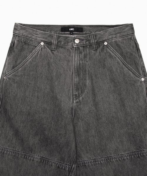 DOUBLE KNEE DENIM PANTS light gray
