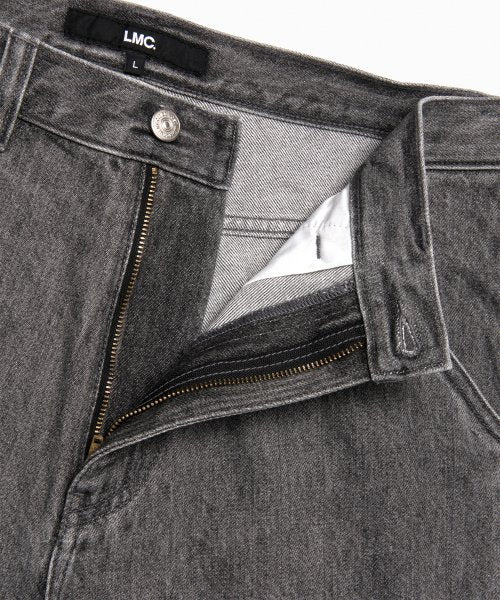 DOUBLE KNEE DENIM PANTS light gray