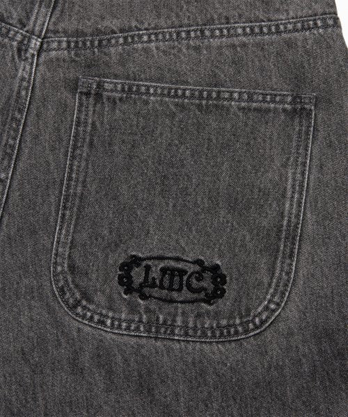 DOUBLE KNEE DENIM PANTS light gray