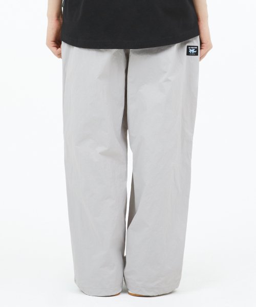 NYLON WIDE PANTS light gray